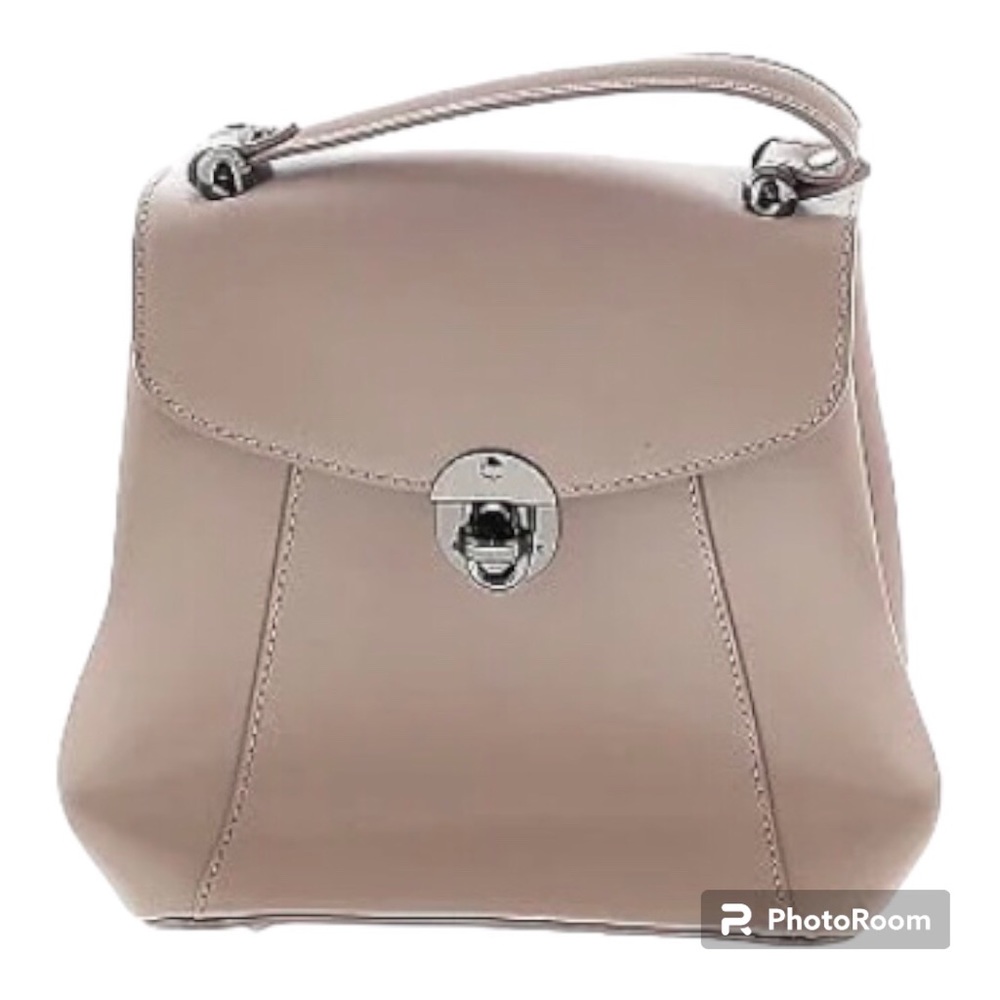 LUANA FERRACUTI Tan Leather Backpack Two Way Purse Italy NWOT